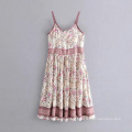 Floral Midi Spaghetti Strap Sling Dress Summer